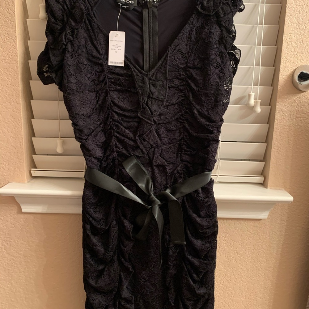 Bebe black lace dress